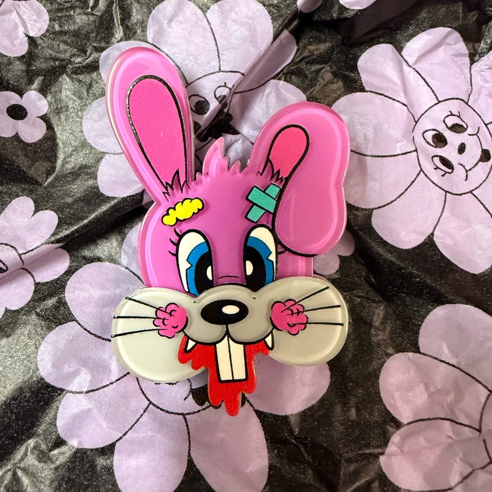 Irregular Choice Pink Bunny Brooch